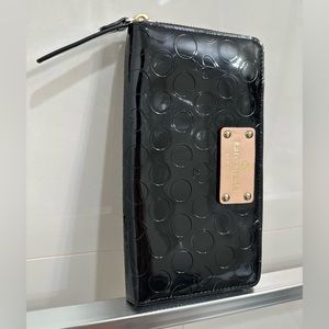 Black polka dot Kate spade wallet